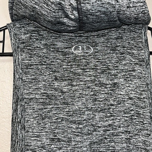 Under Armour woman’s Small Heather Gray Heat Gear Long Hooded Tank Dress Tunic - Picture 11 of 14